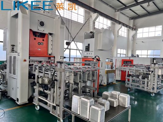 Αγορά LK-T80 Aluminum Foil Container Making Machine with Quick Mold Change System, 80ton Press Capacity, and Mitsubishi PLC Control online manufacture