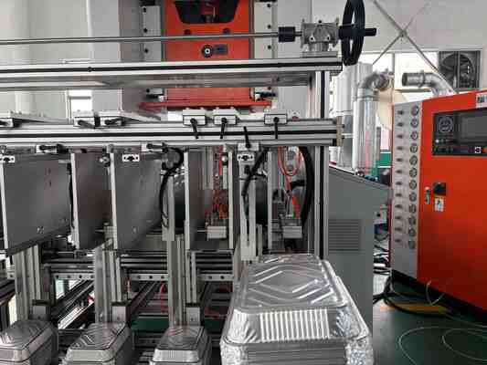 LK-T80 OEM Λογότυπο Ορθογώνιο Δοχείο Τροφίμων από Αλουμινόχαρτο Μηχανή Παραγωγής για Πακέτα Γρήγορου Φαγητού